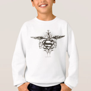 Superman Stylized Skulls Logo T-Shirt