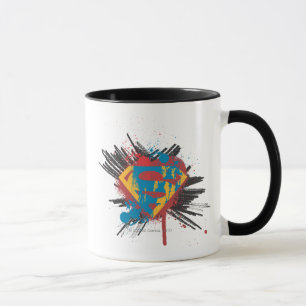 Superman Stylized Splatter Logo Mug