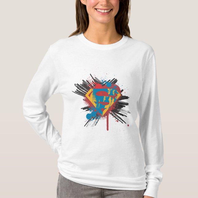 Superman Stylized | Splatter Logo T-Shirt (Front)