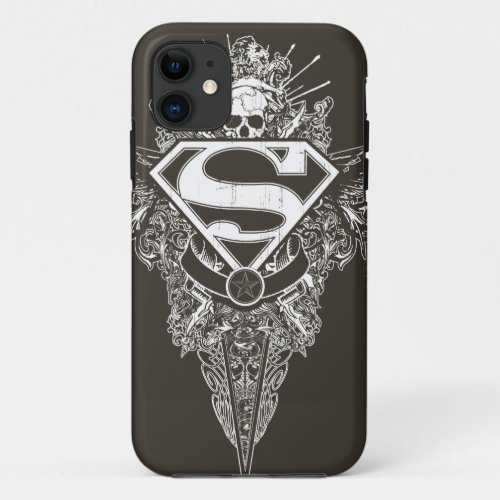 Superman Stylized  Star and Skull Logo iPhone 11 Case