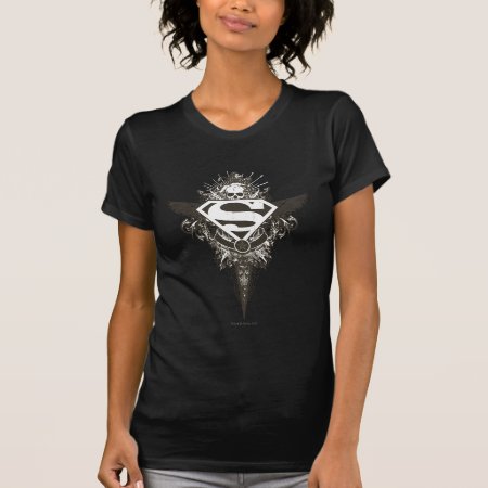 Superman Stylized | Star And Skull White Logo T-shirt