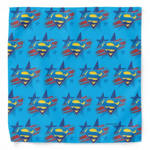Superman Stylized  Stars and Stripes Logo Bandana