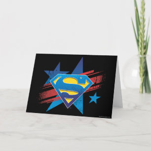 Superman Stylized Stars and Stripes Logo Card