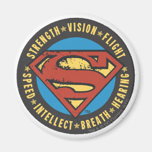 Superman Stylized   Strength Vision Flight Logo Magnet