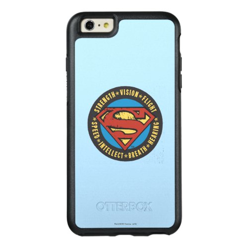 Superman Stylized  Strength Vision Flight Logo OtterBox iPhone 66s Plus Case