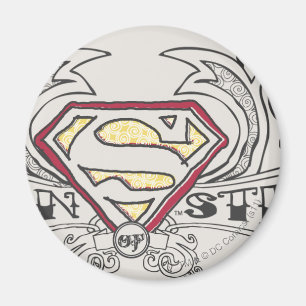 Superman Stylized   Texture Logo Magnet