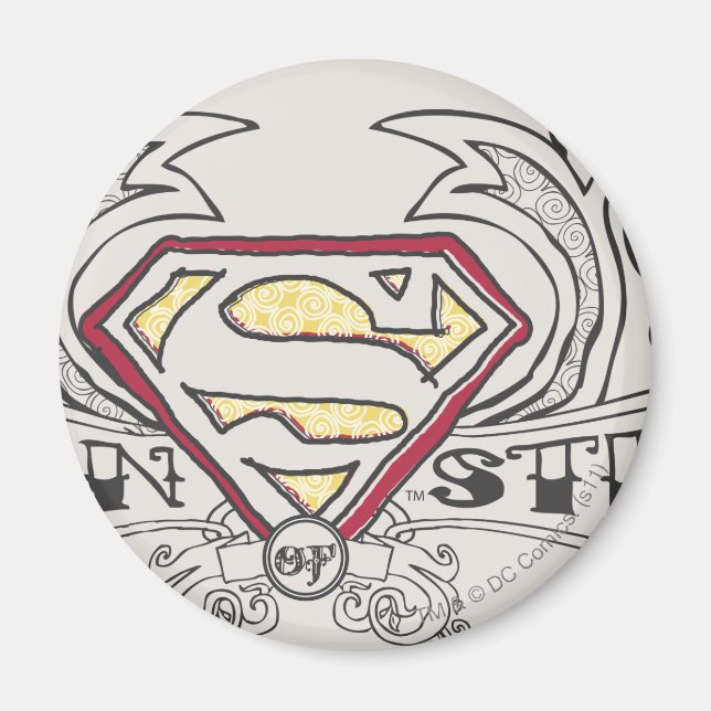 Superman Stylized | Texture Logo Magnet (Front)