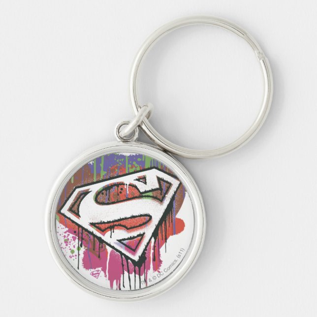 Superman Stylized | Twisted Innocence Logo Keychain (Front)