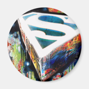 Superman Stylized   Urban Graffiti Logo Magnet