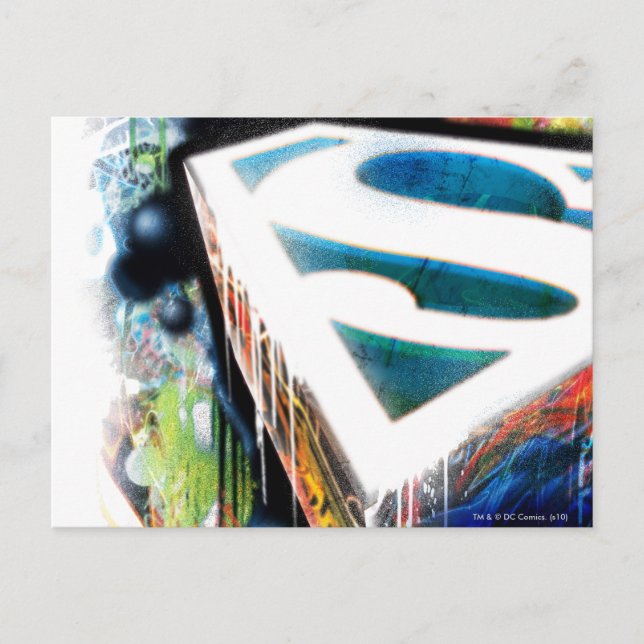 Superman Stylized | Urban Graffiti Logo Postcard (Front)