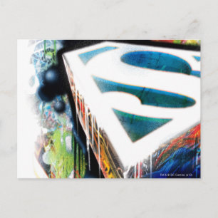 Superman Stylized Urban Graffiti Logo Postcard