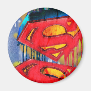 Superman Stylized   Urban Spraypaint Logo Magnet