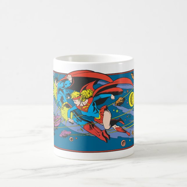 Superman & Supergirl Flying Coffee Mug (Center)