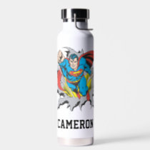 Superman Tears Thru | Add Your Name Water Bottle