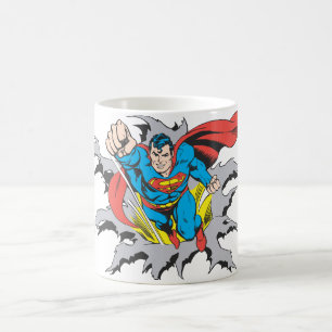 Superman Tears Thru Coffee Mug