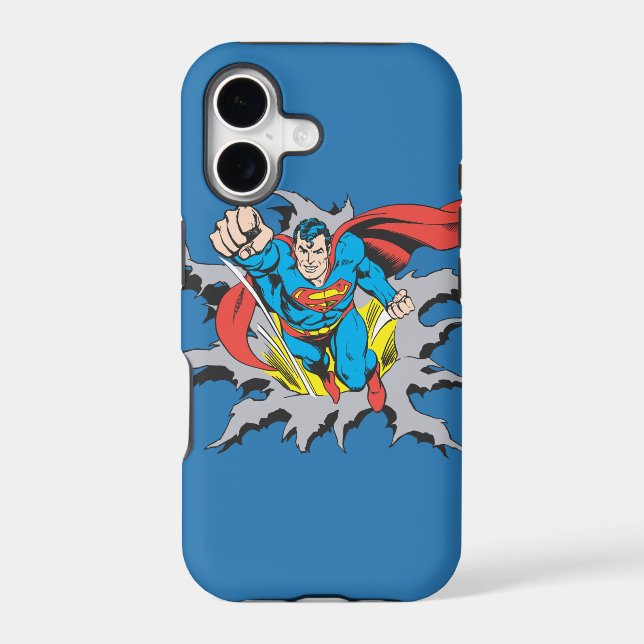 Superman Tears Thru Iphone Case (Back)