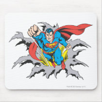Superman Tears Thru Mouse Pad