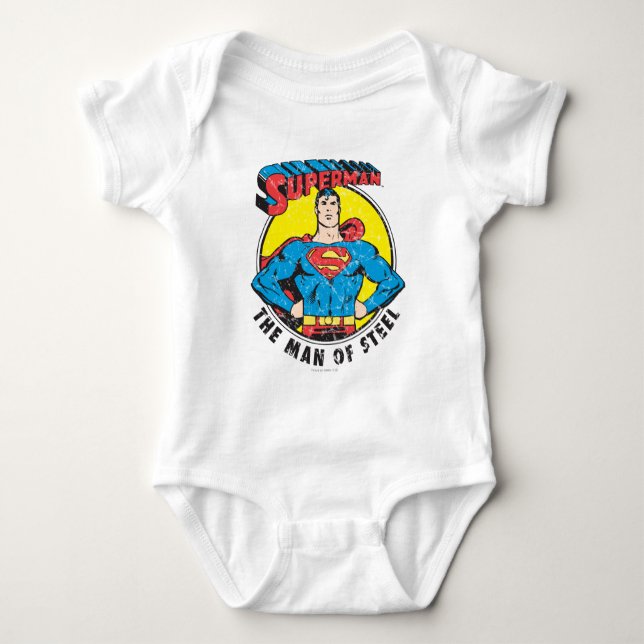 Superman The Man of Steel Baby Bodysuit (Front)