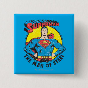 Superman The Man of Steel Button