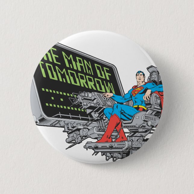 Superman - The Man Of Tomorrow Pinback Button (Front)