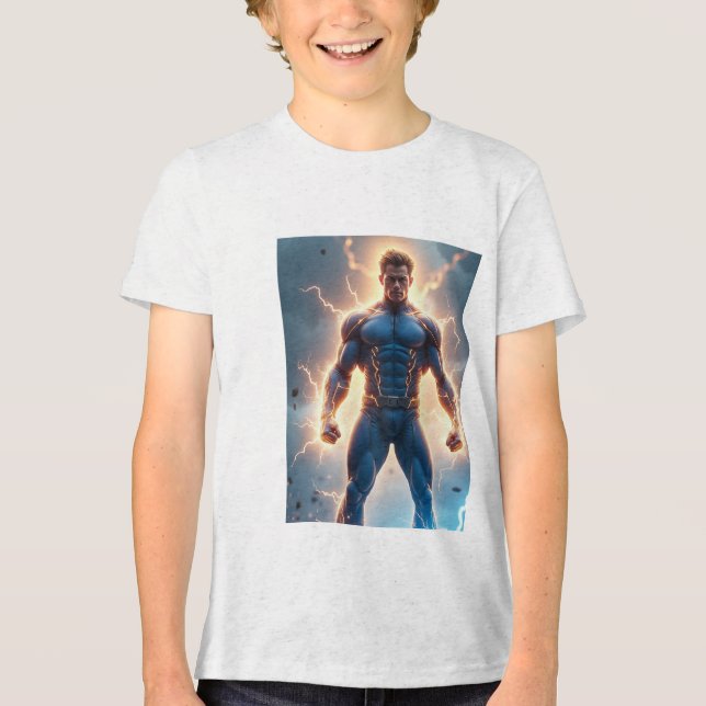"Superman: The Ultimate Hero Tee"T-Shirt Tri-Blend Shirt (Front)