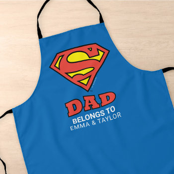 Superman | This Super Dad Belongs To T-shirt Apron by superman at Zazzle
