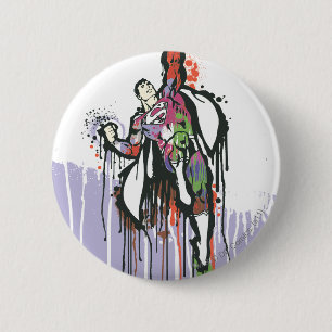 Superman Twisted Innocence Poster Pinback Button