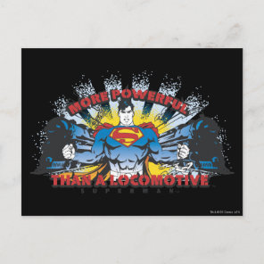 Superman - Two Trains Postcard