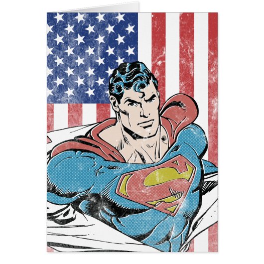 Superman & US Flag Cards (Front)