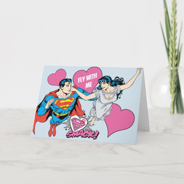 Superman Valentine's Day | Fly With Me Holiday Card (Front)