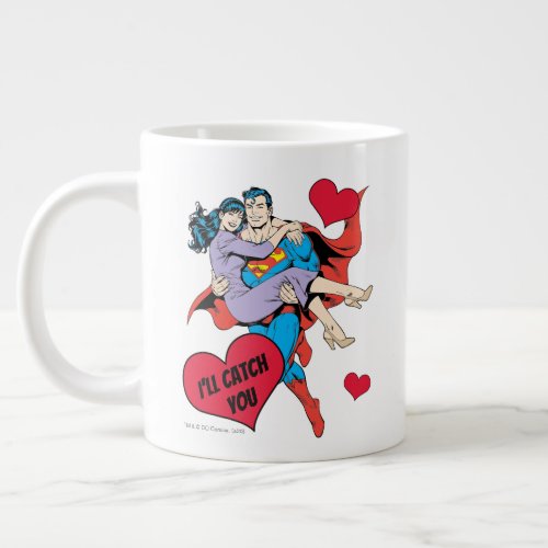 Superman Valentines Day  Ill Catch You Giant Coffee Mug