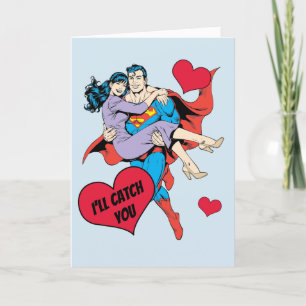Superman Valentine's Day I'll Catch You Holiday Card
