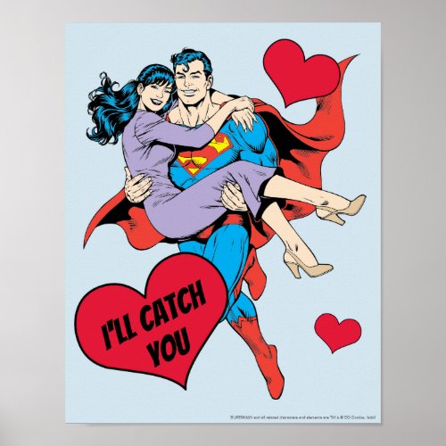 Superman Valentines Day  Ill Catch You Poster