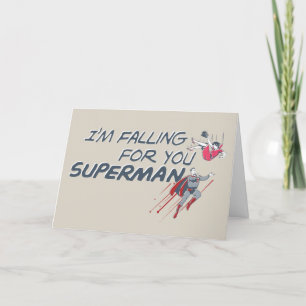 Superman Valentine's Day I'm Falling For You Holiday Card