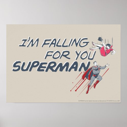 Superman Valentines Day  Im Falling For You Poster