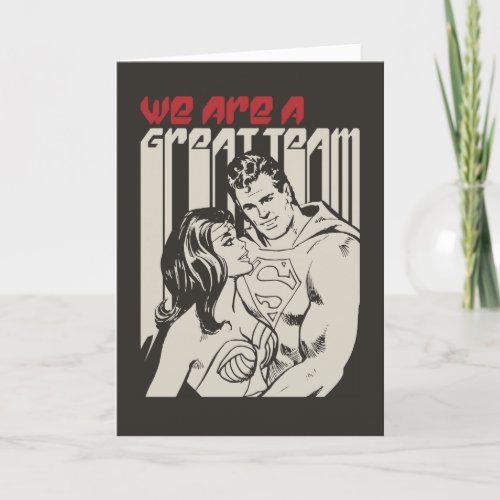 Superman Valentines Day  We Are A Great Team Holiday Card