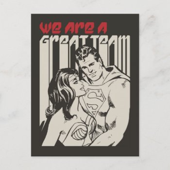 Superman Valentine's Day | We Are A Great Team Holiday Postcard by superman at Zazzle