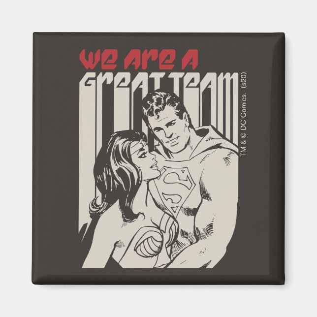 Superman Valentine's Day | We Are A Great Team Magnet (Front)