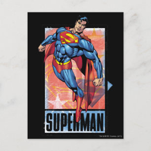 Superman with dark border postcard