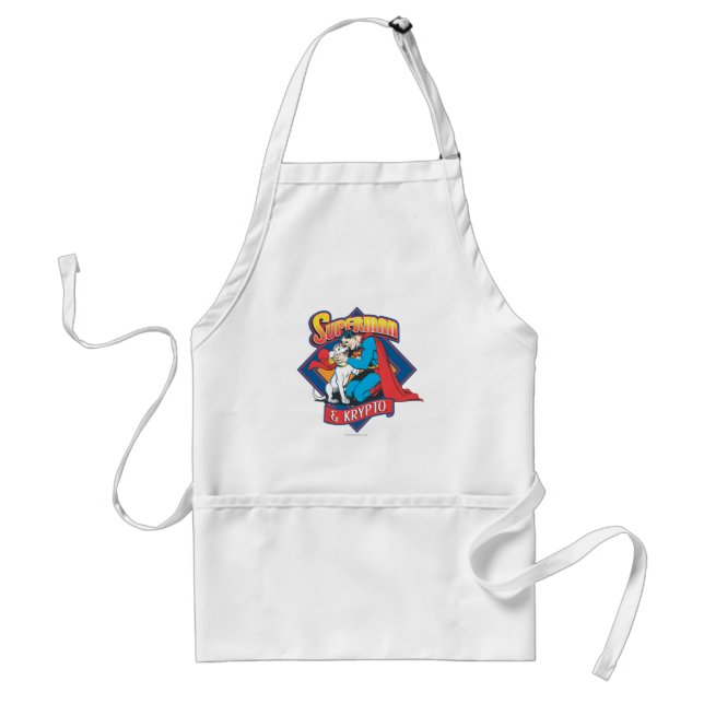 Superman with Krypto Adult Apron (Front)