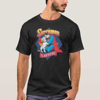 Superman With Krypto T-shirt by superman at Zazzle