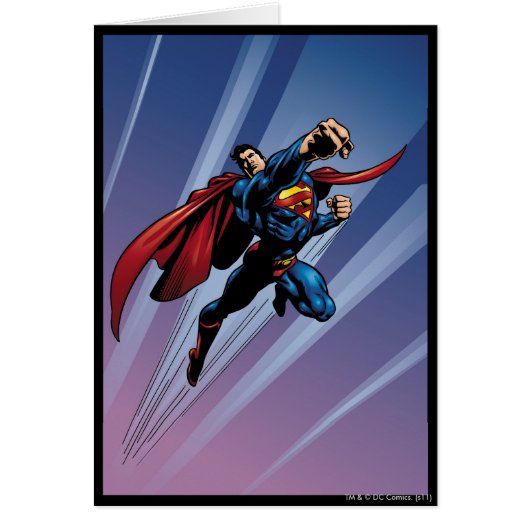 Superman with light streaks cards (Front)