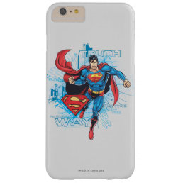 Superman with Logo 2 Barely There iPhone 6 Plus Case