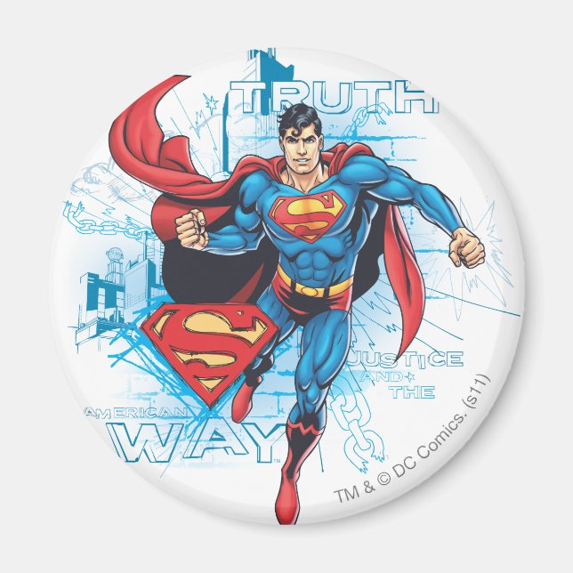 Superman with Logo Magnet (Front)
