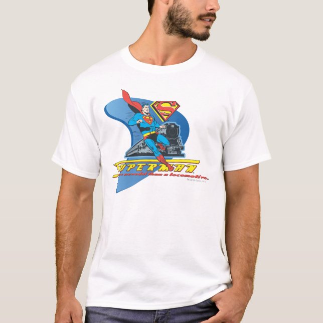 Superman with train - Color T-Shirt (Front)