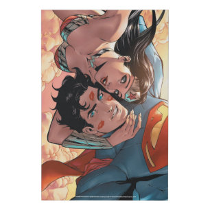 Superman/Wonder Woman Comic Cover #11 Variant Faux Canvas Print