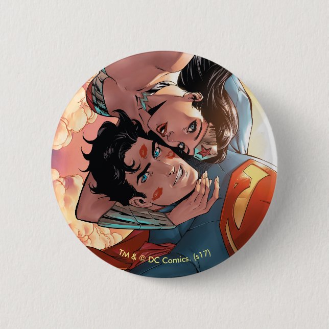 Superman/Wonder Woman Comic Cover #11 Variant Pinback Button (Front)
