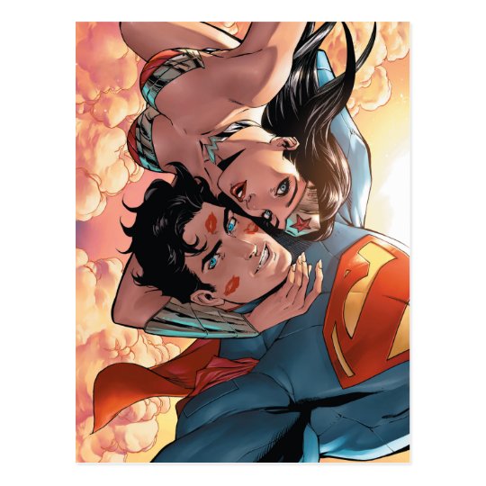 Superman Wonder Woman Comic Cover 11 Variant Postcard