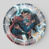 Superman/Wonder Woman Comic Promotional Art Large Clock