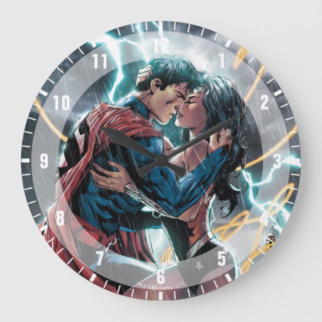 Superman/Wonder Woman Comic Promotional Art Large Clock (Front)